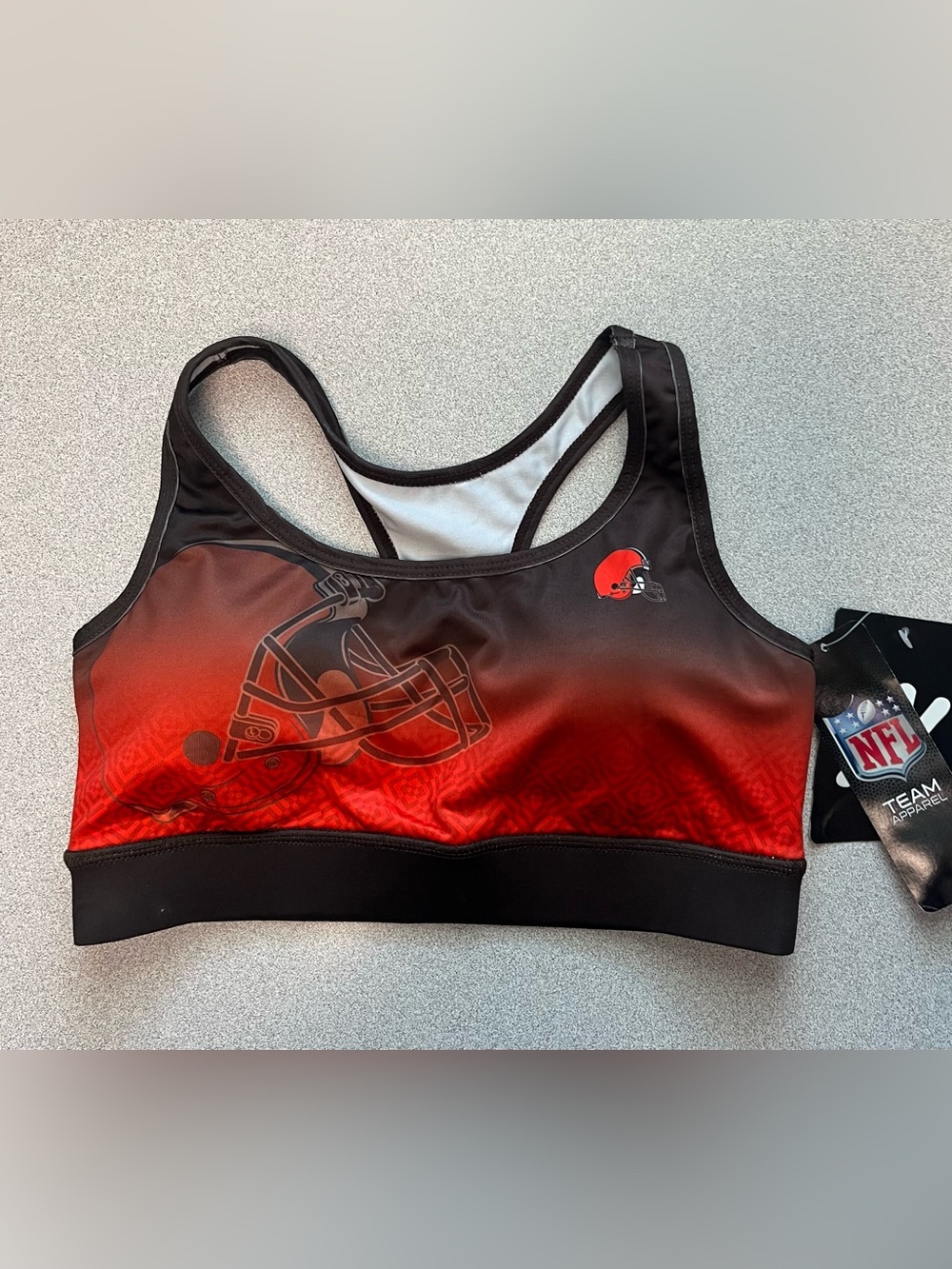 NWT Cleveland Browns Sports Bra NFL Team Apparel Klew Women's Size Small